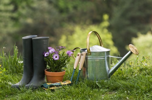 Professional decking installation services being performed